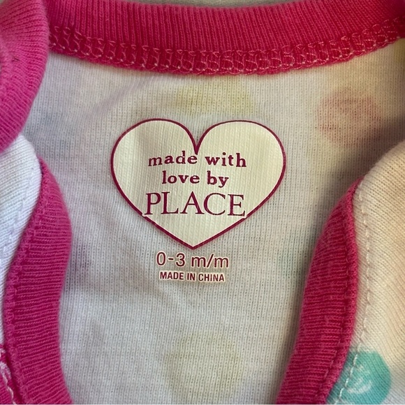 The Children's Place - White and Pink Footie Sleeper with Playful Polka Dots - Picture 2 of 4